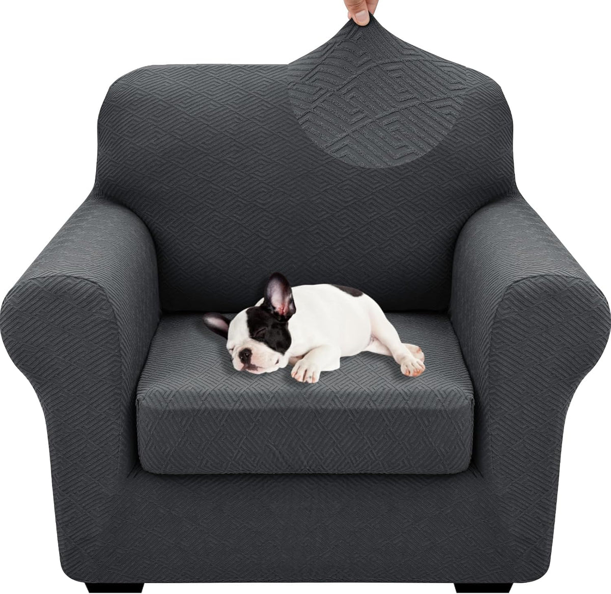 4-Piece Stretch Sofa Cover, Washable Couch Covers for Dog | 71"-91"(3 Cushions),Light Gray（Big Sale),Anti-pilling & Wear-Resistant,Pet Friendly, Washable.Ideal for Living room