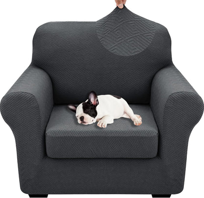 4-Piece Stretch Sofa Cover, Washable Couch Covers for Dog | 71"-91"(3 Cushions),Light Gray（Big Sale),Anti-pilling & Wear-Resistant,Pet Friendly, Washable.Ideal for Living room