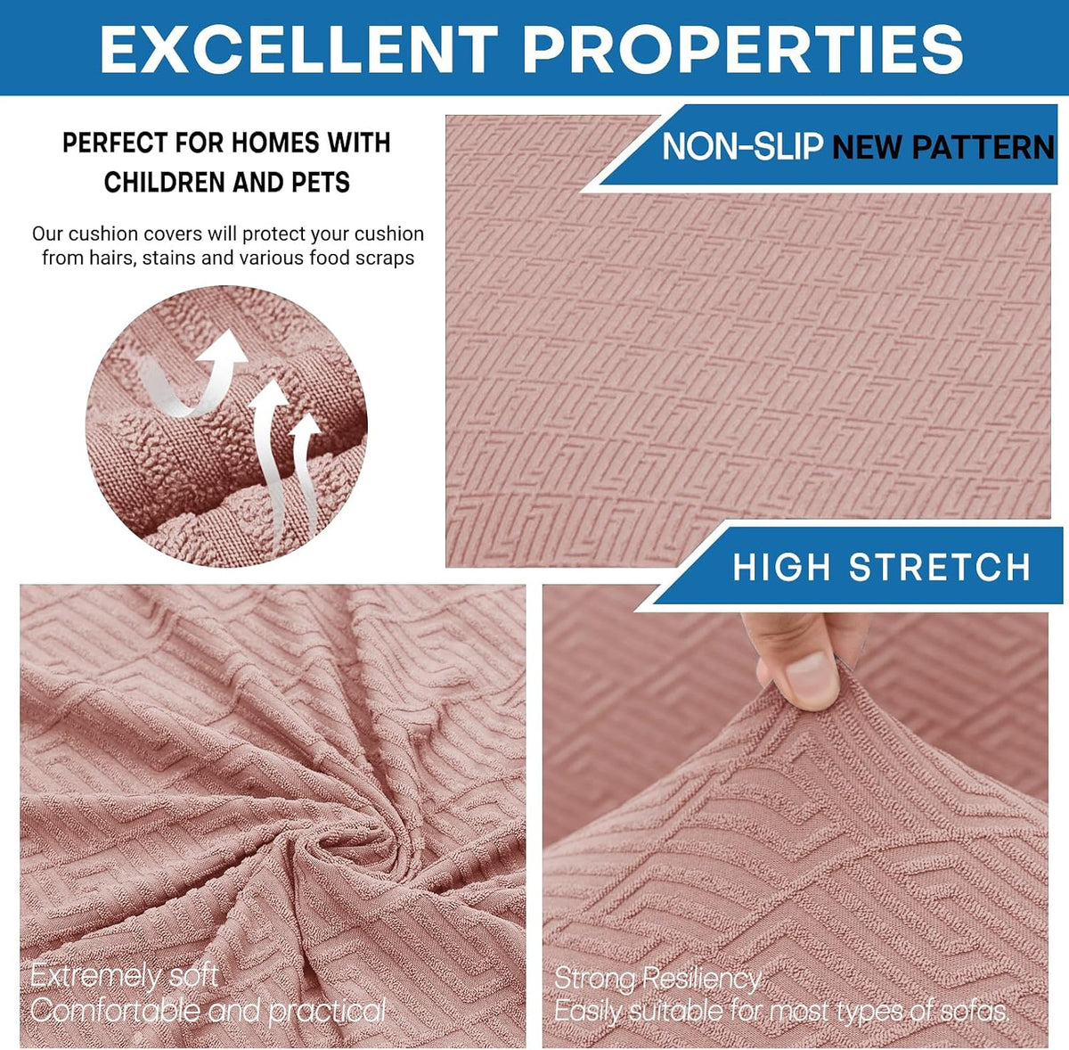 4-Piece Stretch Sofa Cover, Washable Couch Covers for Dog | 71"-91"(3 Cushions),Light Gray（Big Sale),Anti-pilling & Wear-Resistant,Pet Friendly, Washable.Ideal for Living room