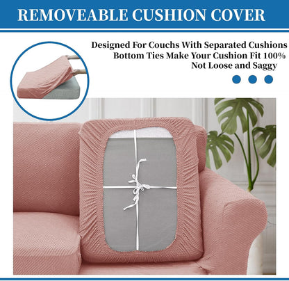 4-Piece Stretch Sofa Cover, Washable Couch Covers for Dog | 71"-91"(3 Cushions),Light Gray（Big Sale),Anti-pilling & Wear-Resistant,Pet Friendly, Washable.Ideal for Living room