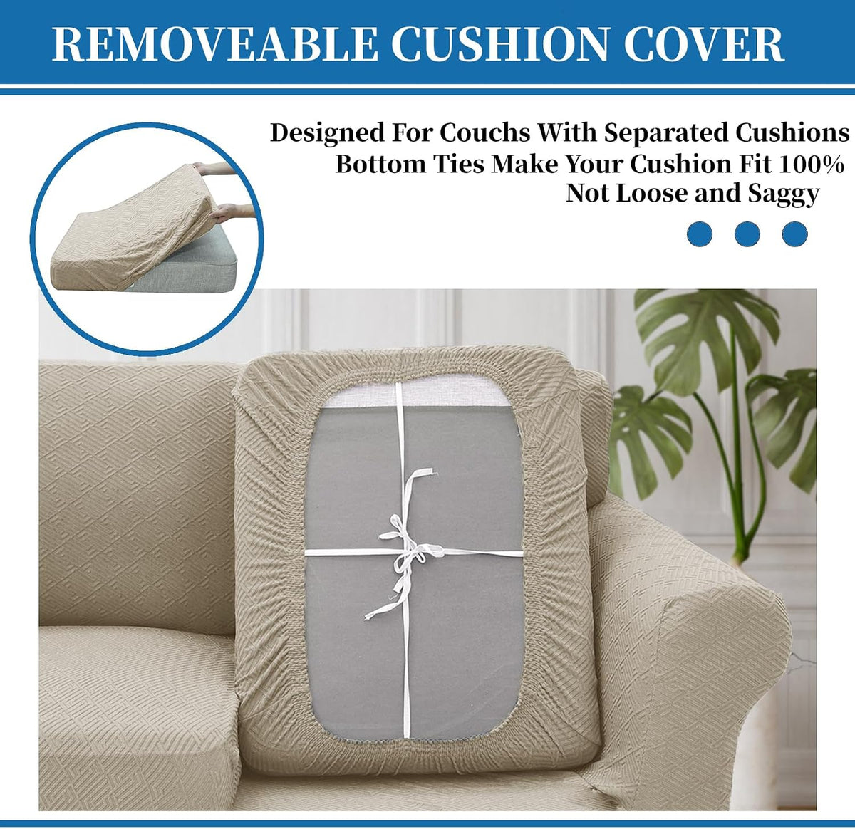 4-Piece Stretch Sofa Cover, Washable Couch Covers for Dog | 71"-91"(3 Cushions),Light Gray（Big Sale),Anti-pilling & Wear-Resistant,Pet Friendly, Washable.Ideal for Living room
