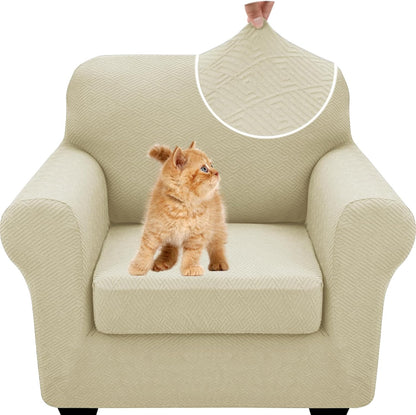4-Piece Stretch Sofa Cover, Washable Couch Covers for Dog | 71"-91"(3 Cushions),Light Gray（Big Sale),Anti-pilling & Wear-Resistant,Pet Friendly, Washable.Ideal for Living room