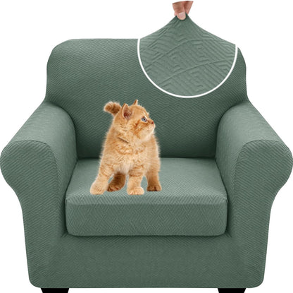 4-Piece Stretch Sofa Cover, Washable Couch Covers for Dog | 71"-91"(3 Cushions),Light Gray（Big Sale),Anti-pilling & Wear-Resistant,Pet Friendly, Washable.Ideal for Living room