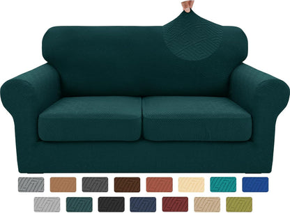 4-Piece Stretch Sofa Cover, Washable Couch Covers for Dog | 71"-91"(3 Cushions),Light Gray（Big Sale),Anti-pilling & Wear-Resistant,Pet Friendly, Washable.Ideal for Living room