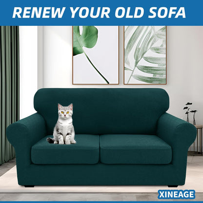 4-Piece Stretch Sofa Cover, Washable Couch Covers for Dog | 71"-91"(3 Cushions),Light Gray（Big Sale),Anti-pilling & Wear-Resistant,Pet Friendly, Washable.Ideal for Living room