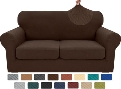 4-Piece Stretch Sofa Cover, Washable Couch Covers for Dog | 71"-91"(3 Cushions),Light Gray（Big Sale),Anti-pilling & Wear-Resistant,Pet Friendly, Washable.Ideal for Living room