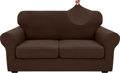 4-Piece Stretch Sofa Cover, Washable Couch Covers for Dog | 71"-91"(3 Cushions),Light Gray（Big Sale),Anti-pilling & Wear-Resistant,Pet Friendly, Washable.Ideal for Living room