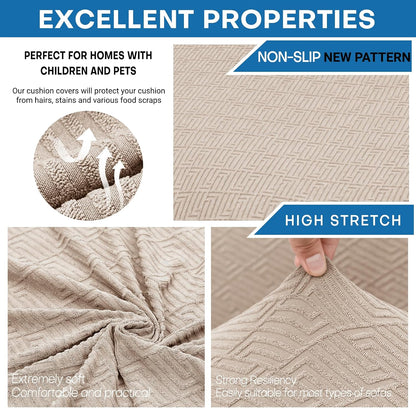 4-Piece Stretch Sofa Cover, Washable Couch Covers for Dog | 71"-91"(3 Cushions),Light Gray（Big Sale),Anti-pilling & Wear-Resistant,Pet Friendly, Washable.Ideal for Living room