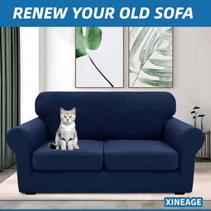 4-Piece Stretch Sofa Cover, Washable Couch Covers for Dog | 71"-91"(3 Cushions),Light Gray（Big Sale),Anti-pilling & Wear-Resistant,Pet Friendly, Washable.Ideal for Living room