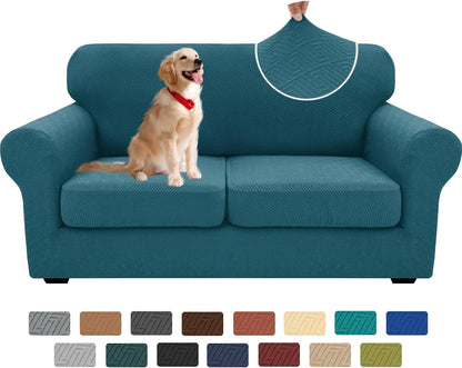 4-Piece Stretch Sofa Cover, Washable Couch Covers for Dog | 71"-91"(3 Cushions),Light Gray（Big Sale),Anti-pilling & Wear-Resistant,Pet Friendly, Washable.Ideal for Living room