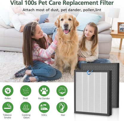 Vital 100S Pet Care Replacement Filter for LEVOIT Vital 100S-P Air Purifier