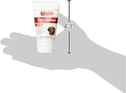 Wound Care 3-Way Ointment for Dogs & Puppies, Soothes Cuts, Scrapes, Skin Irritation, and Redness, First Aid Relief that Supports Skin Healing and Comfort, 2 oz