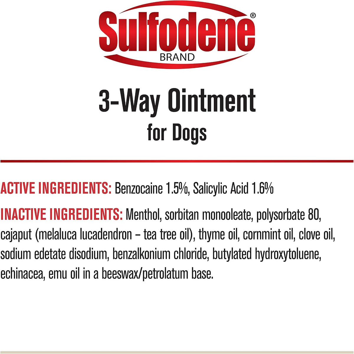Wound Care 3-Way Ointment for Dogs & Puppies, Soothes Cuts, Scrapes, Skin Irritation, and Redness, First Aid Relief that Supports Skin Healing and Comfort, 2 oz