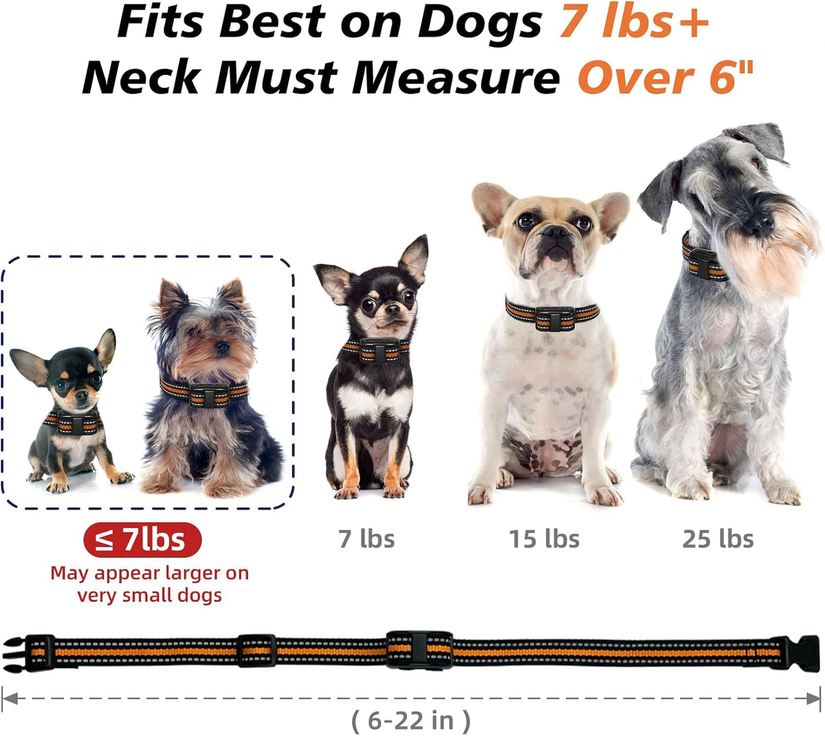 Ultra Compact Dog Shock Collar, Lightest Dog Training Collar with Remote for Small Dogs 5-30lbs & Medium Dogs/Puppies, Waterproof, Rechargeable, 1300ft Range(Orange&Small)