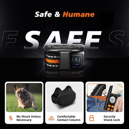 Ultra Compact Dog Shock Collar, Lightest Dog Training Collar with Remote for Small Dogs 5-30lbs & Medium Dogs/Puppies, Waterproof, Rechargeable, 1300ft Range(Orange&Small)