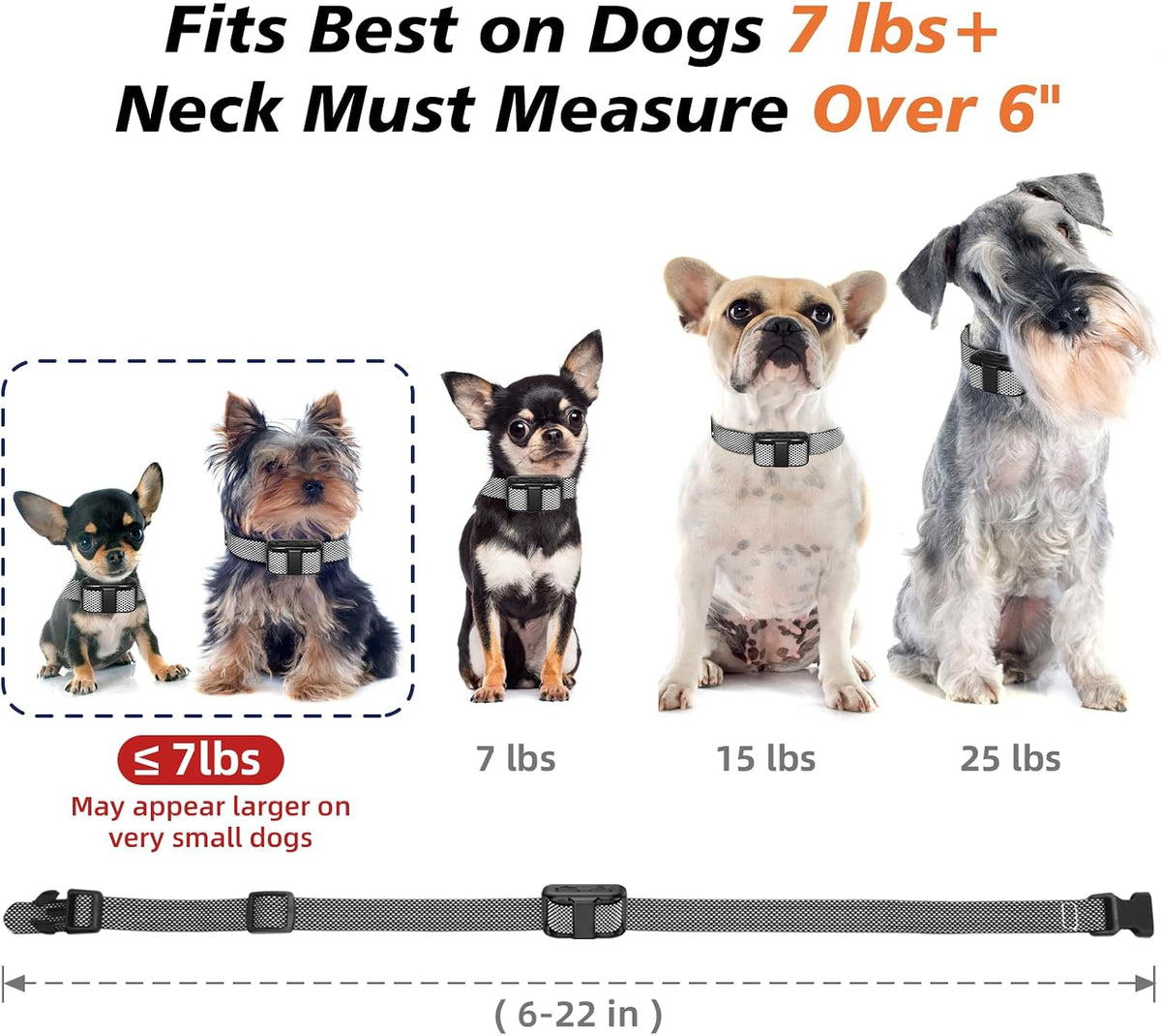 Ultra Compact Dog Shock Collar, Lightest Dog Training Collar with Remote for Small Dogs 5-30lbs & Medium Dogs/Puppies, Waterproof, Rechargeable, 1300ft Range(Orange&Small)
