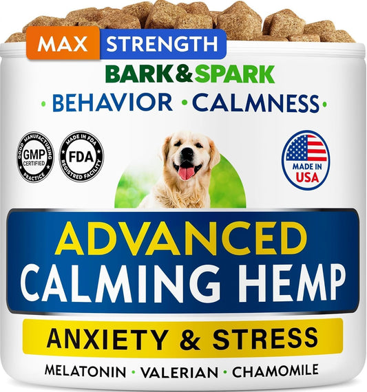 Hemp Dog Calming Chews - Stress, Travel, Anxiety Relief Treats