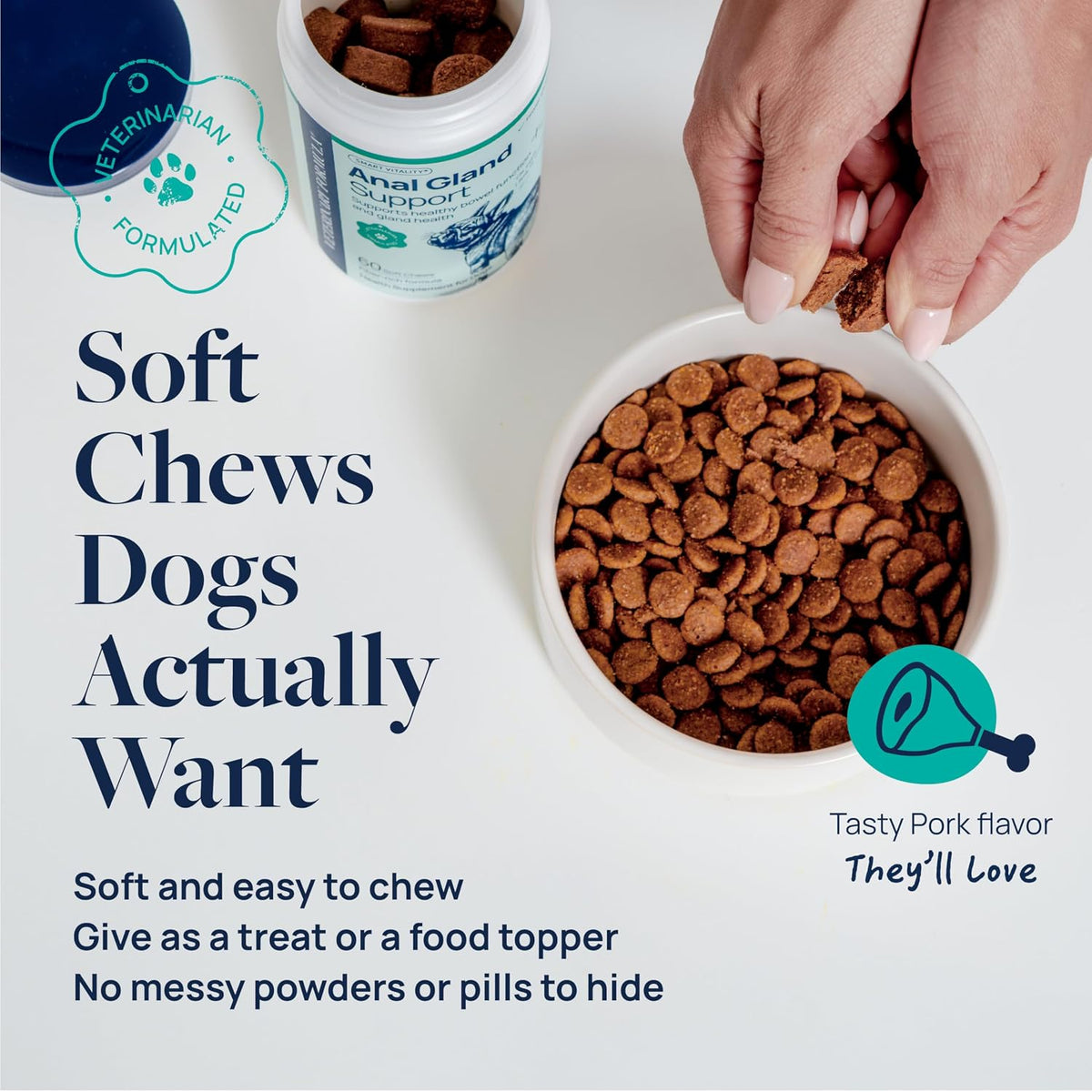 Smart Vitality Dental Support Dog Soft Chews