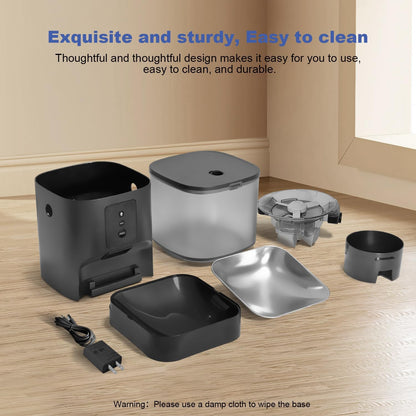 Automatic Cat Feeder, 4L Cat Food Dispenser with 10s Voice Recorder, Pet Feeder up to 8 Meals per Day, Timed Dog Feeder with Dry Food Sealed Ring