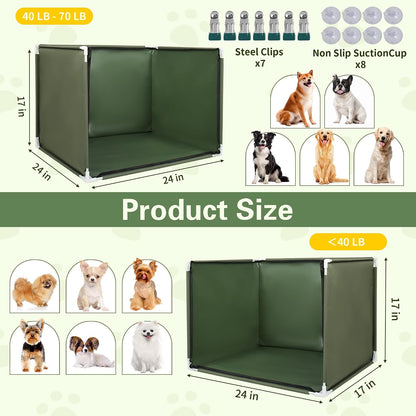 Dog Pee Pad Holder with High Walls,Waterproof Puppy Litter Box,Foldable Indoor Dog Potty,No Spill Pet Toilet for Small/Medium Puppy, Easy Clean,Army Green (24"x17.7"x17.7")