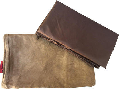 DIY Pet Bed Pillow Brown Microsuede Duvet Cover and Waterproof Internal case for Dog at 40X35X4 Inch - Covers only