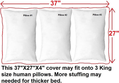 DIY Pet Bed Pillow Brown Microsuede Duvet Cover and Waterproof Internal case for Dog at 40X35X4 Inch - Covers only