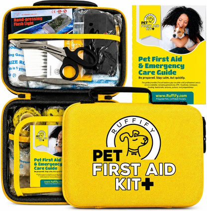 Dog First Aid Kit, Cat and Pet Emergency Kit, Vet Approved, 74 Pcs