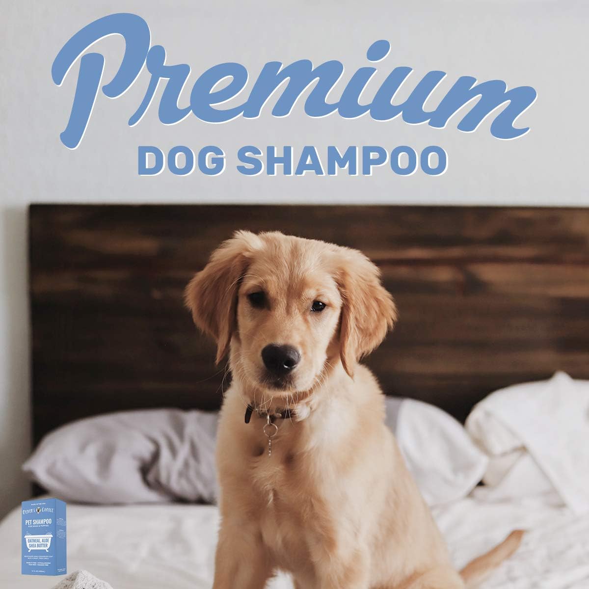 Dog Shampoo with Oatmeal, Aloe & Shea Butter – Deodorizing Puppy Shampoo for Smelly Dogs, Itchy Skin Relief, Paraben-Free, Biodegradable, Cruelty Free – 14 fl. oz