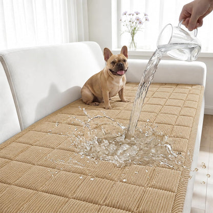 Waterproof Corduroy Dog Couch Cover, 27.6" x 59", Dark Grey