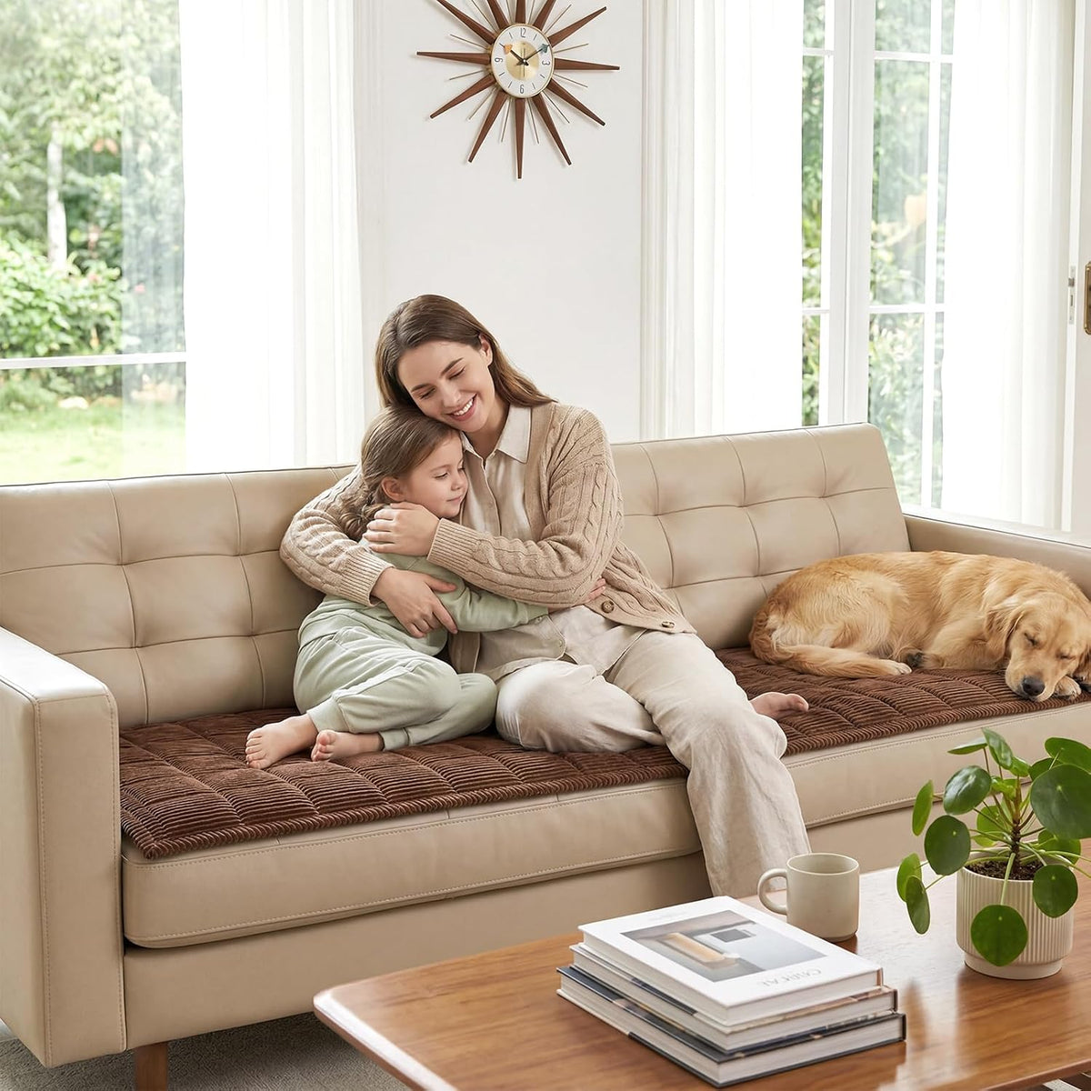 Waterproof Corduroy Dog Couch Cover, 27.6" x 59", Dark Grey