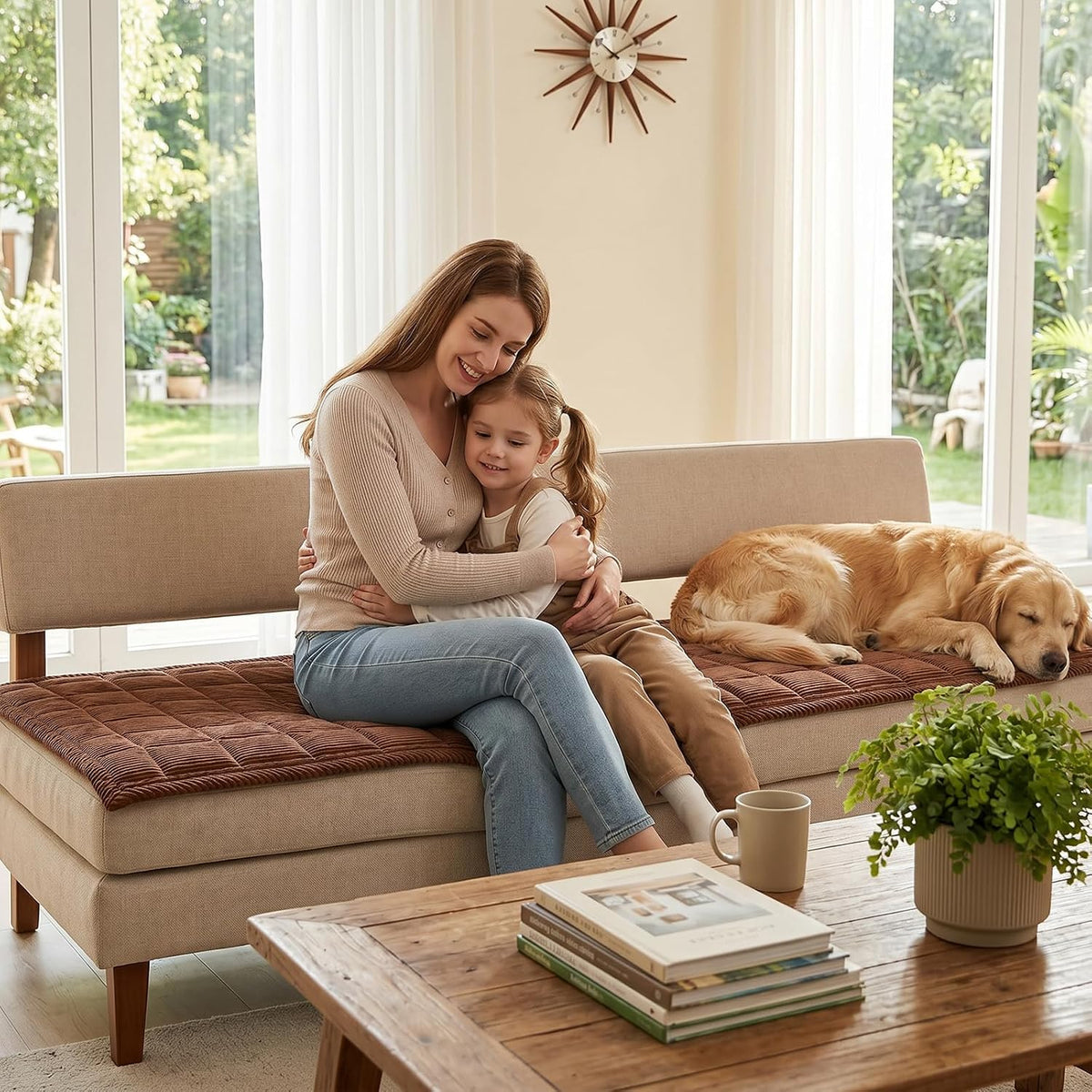 Waterproof Corduroy Dog Couch Cover, 27.6" x 59", Dark Grey