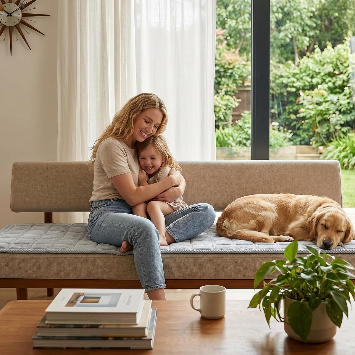Waterproof Corduroy Dog Couch Cover, 27.6" x 59", Dark Grey