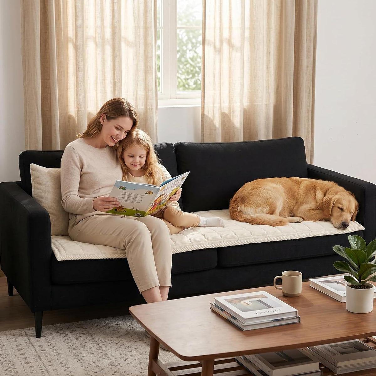 Waterproof Corduroy Dog Couch Cover, 27.6" x 59", Dark Grey