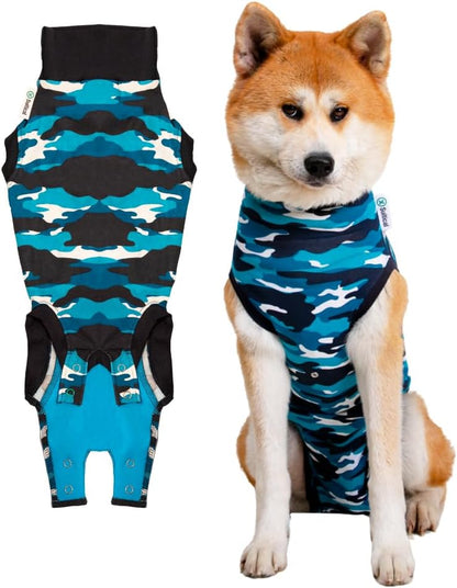 Recovery Suit for Dogs - Comfortable Post-Surgery Suit with Hold-Up System for Spay, Neuter, Skin Issues - Breathable, Cone-Free Option - Medium, Black - Neck to Base of Tail: 21.7 - 27.2 in