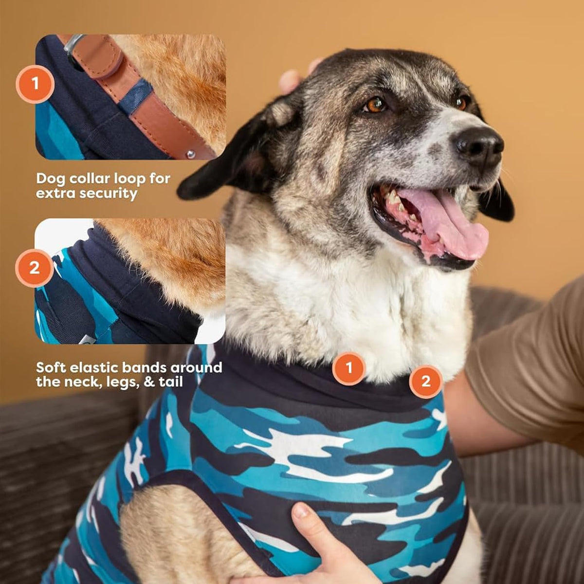 Recovery Suit for Dogs - Comfortable Post-Surgery Suit with Hold-Up System for Spay, Neuter, Skin Issues - Breathable, Cone-Free Option - Medium, Black - Neck to Base of Tail: 21.7 - 27.2 in
