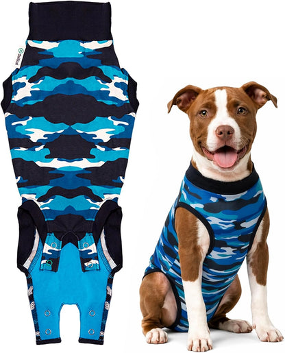 Recovery Suit for Dogs - Comfortable Post-Surgery Suit with Hold-Up System for Spay, Neuter, Skin Issues - Breathable, Cone-Free Option - Medium, Black - Neck to Base of Tail: 21.7 - 27.2 in