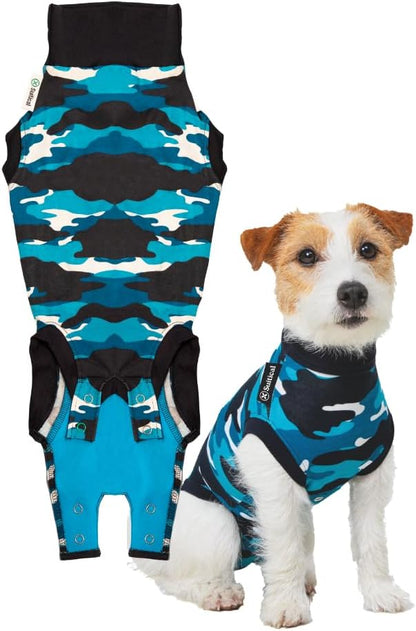 Recovery Suit for Dogs - Comfortable Post-Surgery Suit with Hold-Up System for Spay, Neuter, Skin Issues - Breathable, Cone-Free Option - Medium, Black - Neck to Base of Tail: 21.7 - 27.2 in