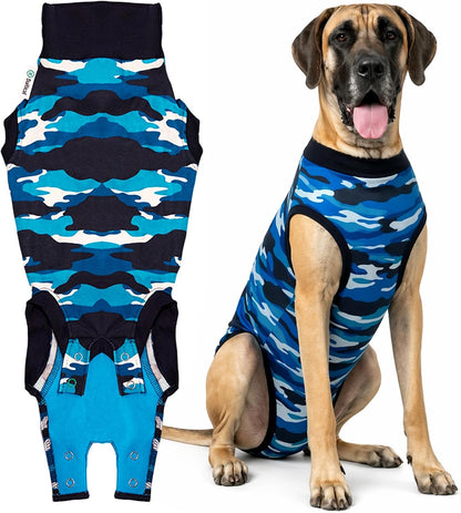 Recovery Suit for Dogs - Comfortable Post-Surgery Suit with Hold-Up System for Spay, Neuter, Skin Issues - Breathable, Cone-Free Option - Medium, Black - Neck to Base of Tail: 21.7 - 27.2 in