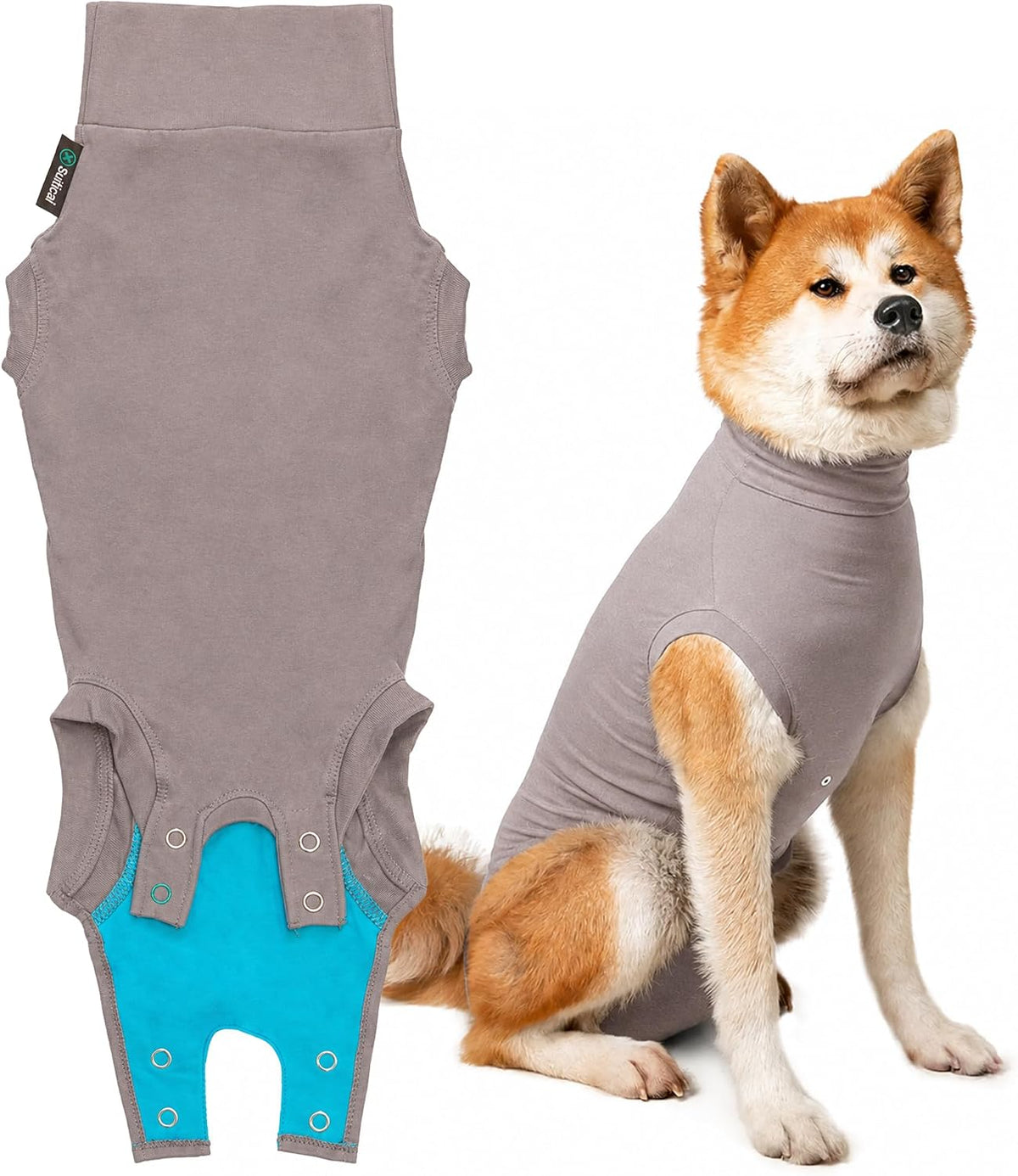 Recovery Suit for Dogs - Comfortable Post-Surgery Suit with Hold-Up System for Spay, Neuter, Skin Issues - Breathable, Cone-Free Option - Medium, Black - Neck to Base of Tail: 21.7 - 27.2 in