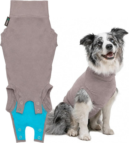 Recovery Suit for Dogs - Comfortable Post-Surgery Suit with Hold-Up System for Spay, Neuter, Skin Issues - Breathable, Cone-Free Option - Medium, Black - Neck to Base of Tail: 21.7 - 27.2 in