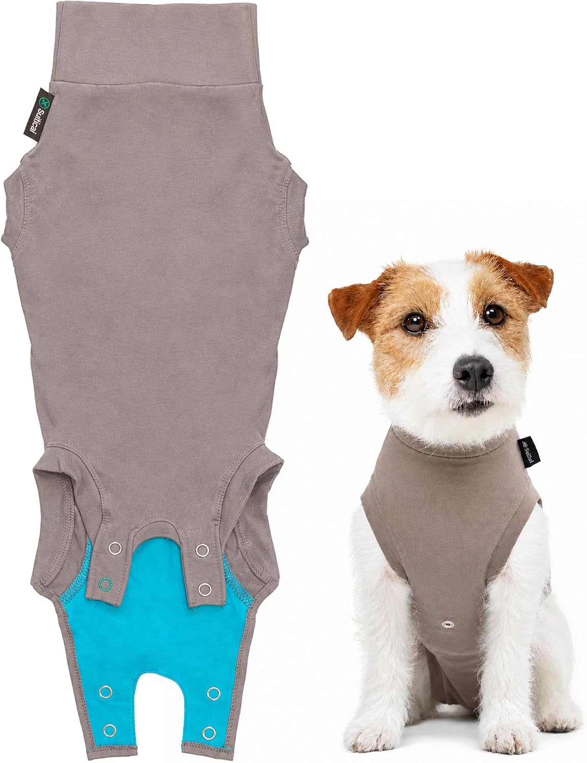 Recovery Suit for Dogs - Comfortable Post-Surgery Suit with Hold-Up System for Spay, Neuter, Skin Issues - Breathable, Cone-Free Option - Medium, Black - Neck to Base of Tail: 21.7 - 27.2 in