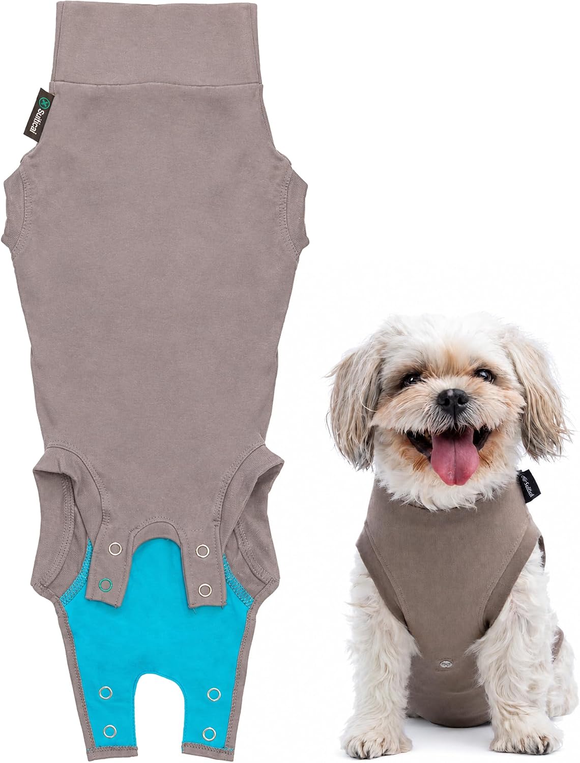 Recovery Suit for Dogs - Comfortable Post-Surgery Suit with Hold-Up System for Spay, Neuter, Skin Issues - Breathable, Cone-Free Option - Medium, Black - Neck to Base of Tail: 21.7 - 27.2 in