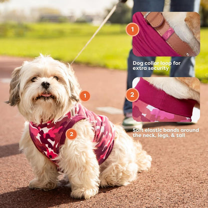 Recovery Suit for Dogs - Comfortable Post-Surgery Suit with Hold-Up System for Spay, Neuter, Skin Issues - Breathable, Cone-Free Option - Medium, Black - Neck to Base of Tail: 21.7 - 27.2 in