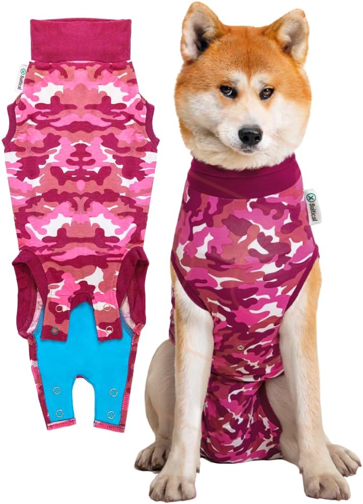 Recovery Suit for Dogs - Comfortable Post-Surgery Suit with Hold-Up System for Spay, Neuter, Skin Issues - Breathable, Cone-Free Option - Medium, Black - Neck to Base of Tail: 21.7 - 27.2 in