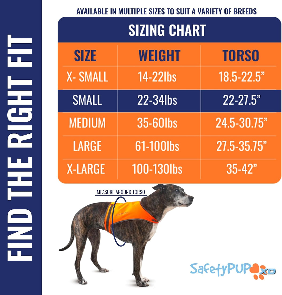 Lite Blaze Orange Reflective Dog Vest – High Visibility Hunting & Safety Vest with Lightweight Mid-Back Coverage. Apparel Gear for Small Medium and Large Breeds