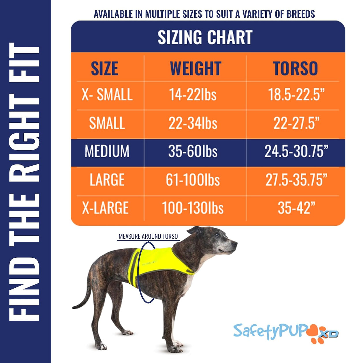 Lite Blaze Orange Reflective Dog Vest – High Visibility Hunting & Safety Vest with Lightweight Mid-Back Coverage. Apparel Gear for Small Medium and Large Breeds