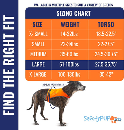 Lite Blaze Orange Reflective Dog Vest – High Visibility Hunting & Safety Vest with Lightweight Mid-Back Coverage. Apparel Gear for Small Medium and Large Breeds
