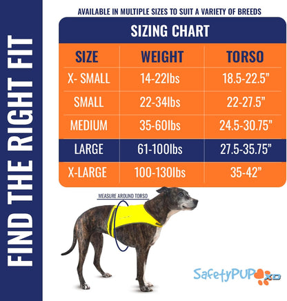 Lite Blaze Orange Reflective Dog Vest – High Visibility Hunting & Safety Vest with Lightweight Mid-Back Coverage. Apparel Gear for Small Medium and Large Breeds