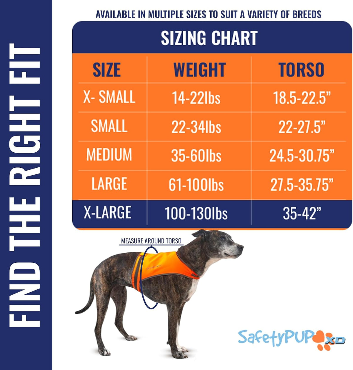 Lite Blaze Orange Reflective Dog Vest – High Visibility Hunting & Safety Vest with Lightweight Mid-Back Coverage. Apparel Gear for Small Medium and Large Breeds