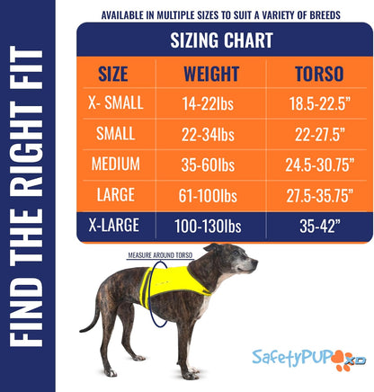 Lite Blaze Orange Reflective Dog Vest – High Visibility Hunting & Safety Vest with Lightweight Mid-Back Coverage. Apparel Gear for Small Medium and Large Breeds